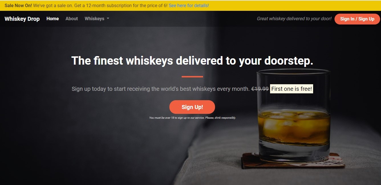 Whiskey Drop Homepage